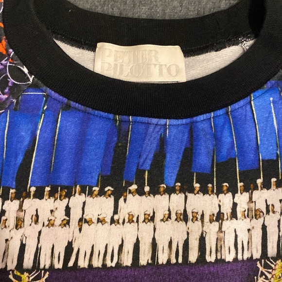 Peter Pilotto Purple and Blue Geometric Embellished Sweatshirt - vintage - Picture 2 of 5